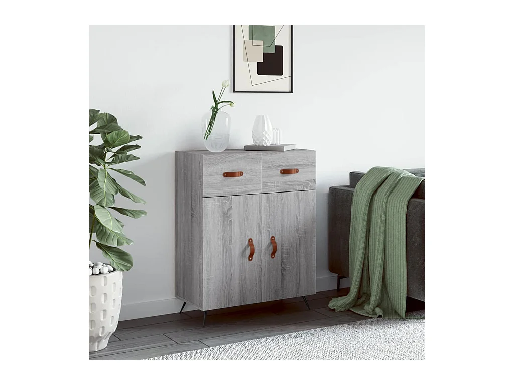 Buffet sonoma gris 69,5x34x90 cm bois d'ingénierie