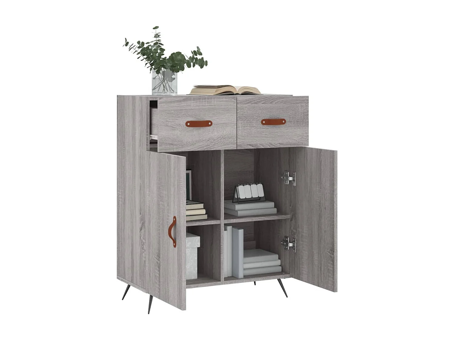 Buffet sonoma gris 69,5x34x90 cm bois d'ingénierie