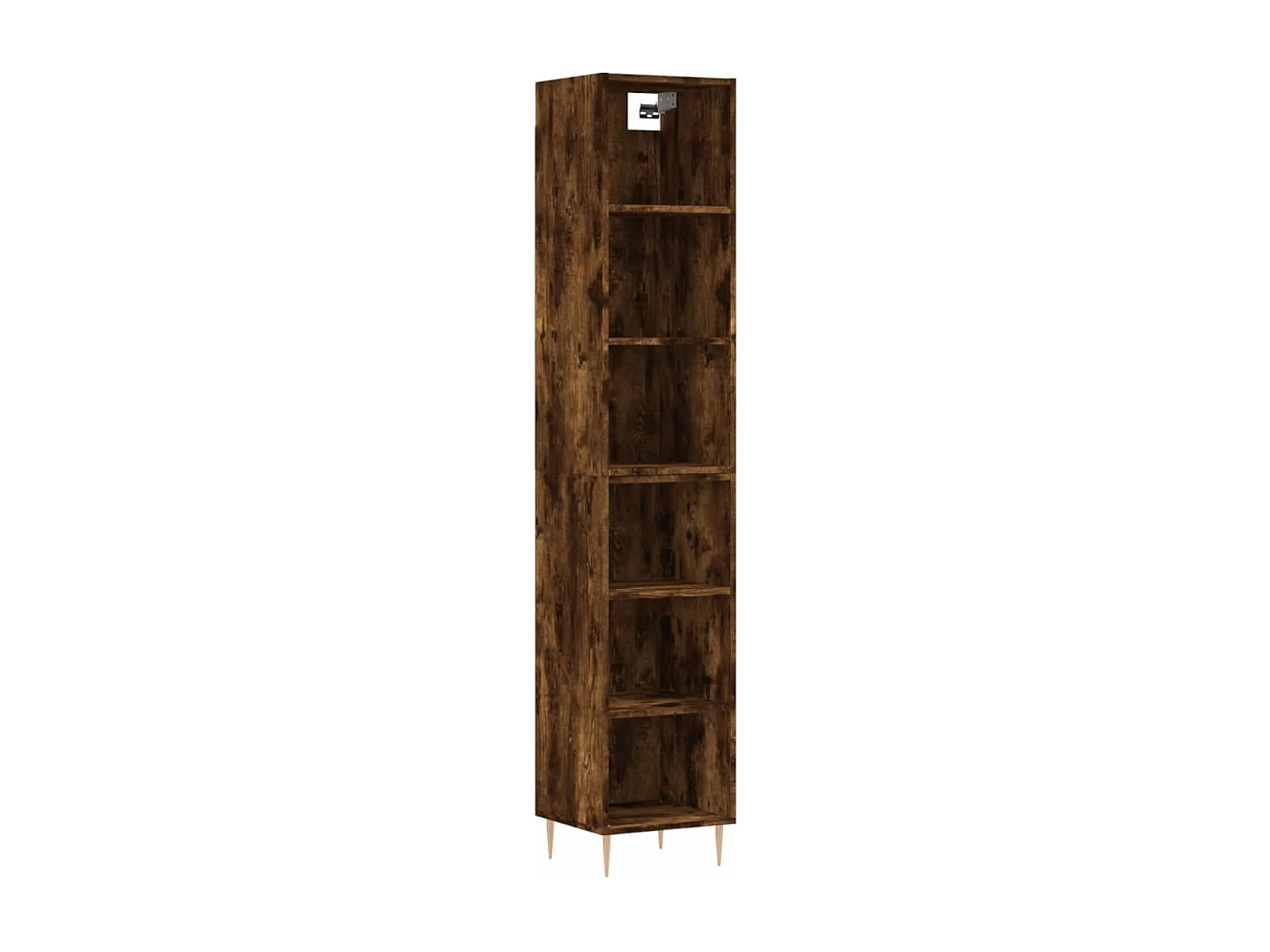 Buffet haut Chêne fumé 34,5x32,5x180 cm Bois d'ingénierie