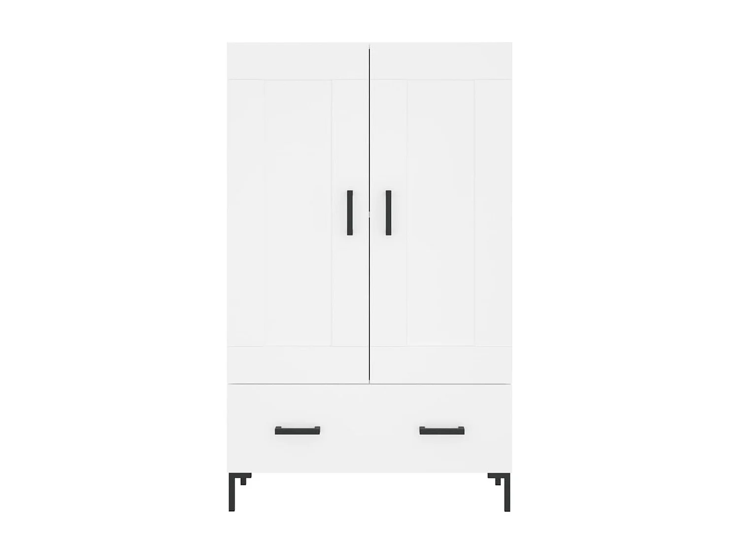 Buffet haut blanc 69,5x31x115 cm bois d'ingénierie