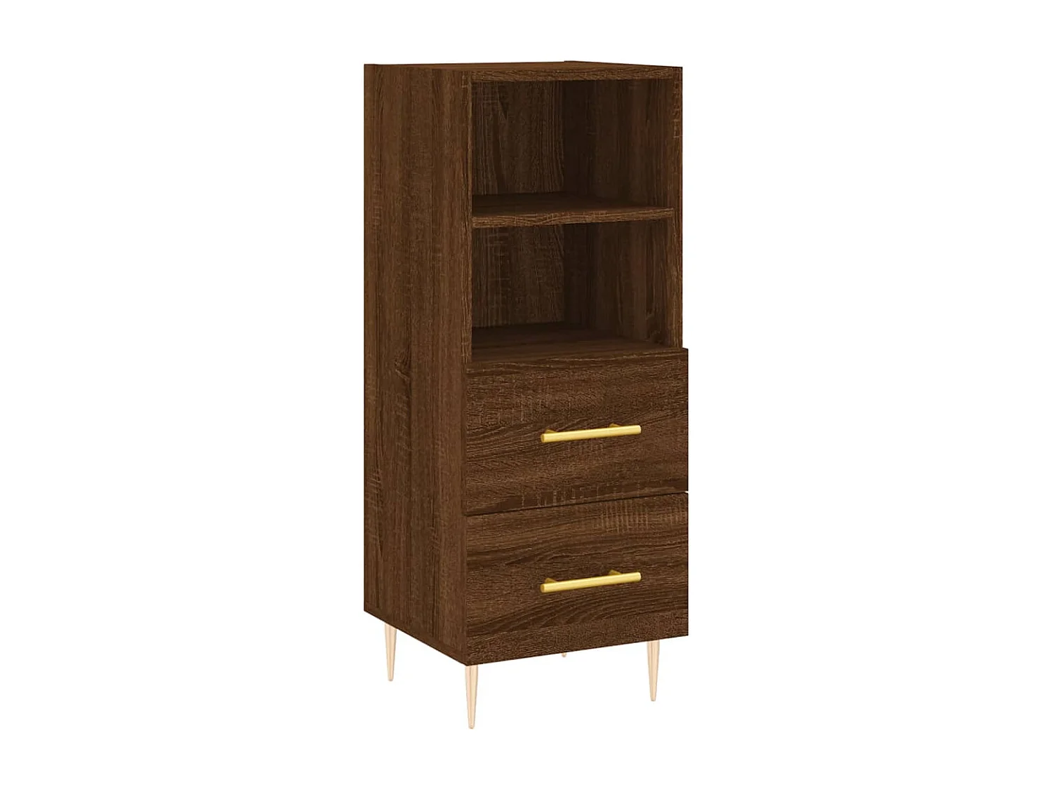 Buffet Chêne marron 34,5x34x90 cm Bois d'ingénierie