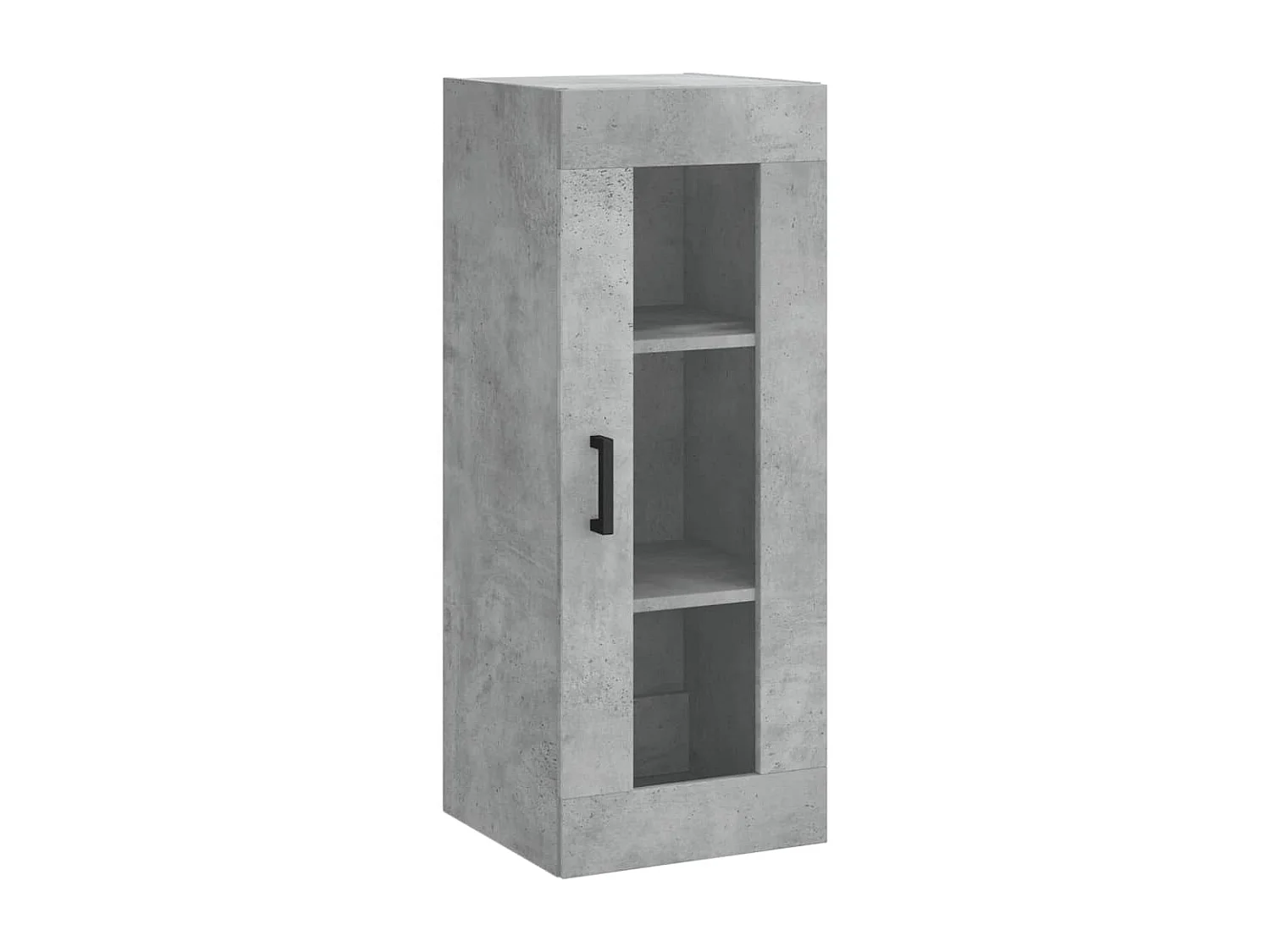 Buffet haut Gris béton 34,5x34x180 cm Bois d'ingénierie