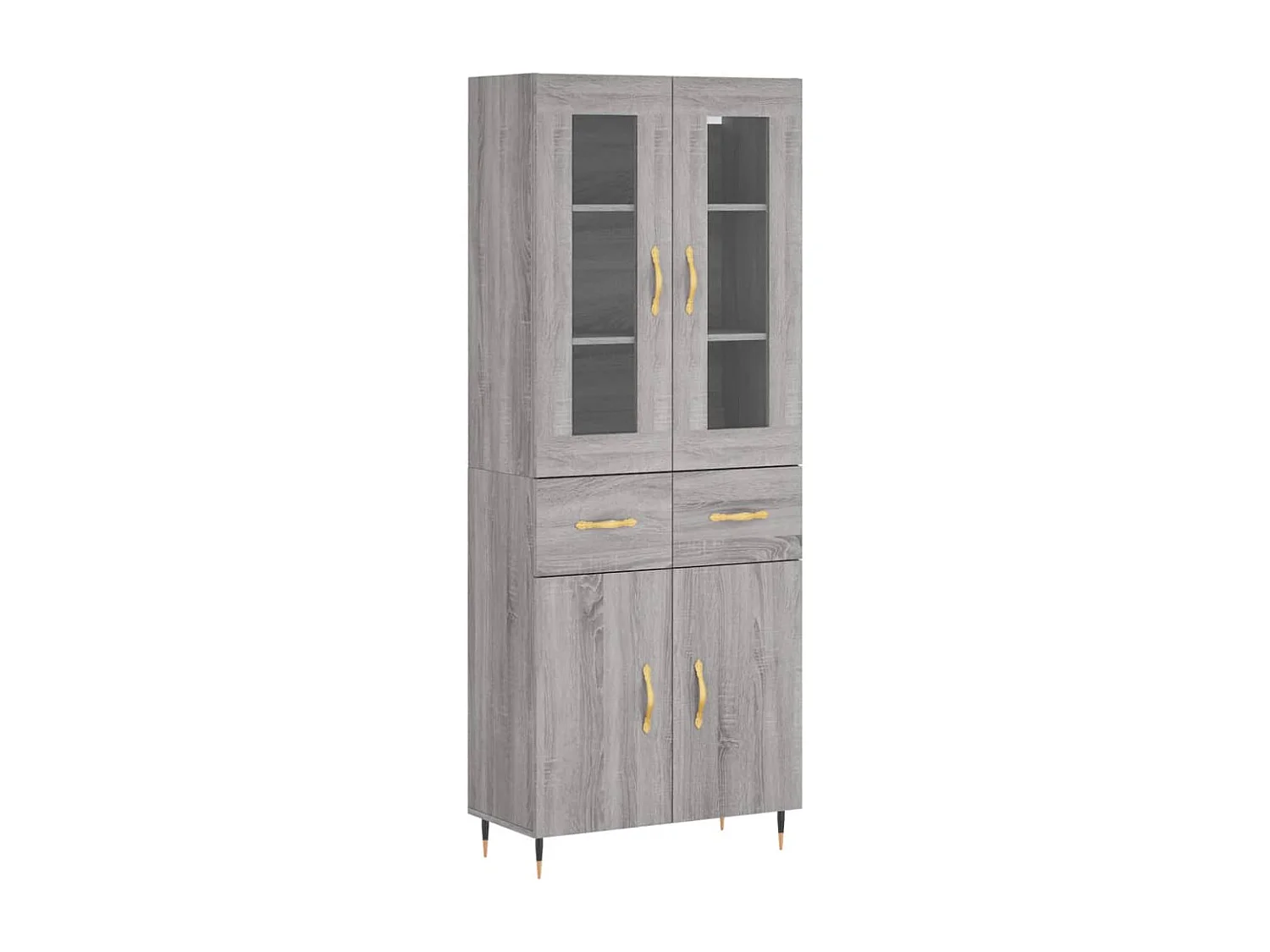 Buffet haut Sonoma gris 69,5x34x180 cm Bois d'ingénierie