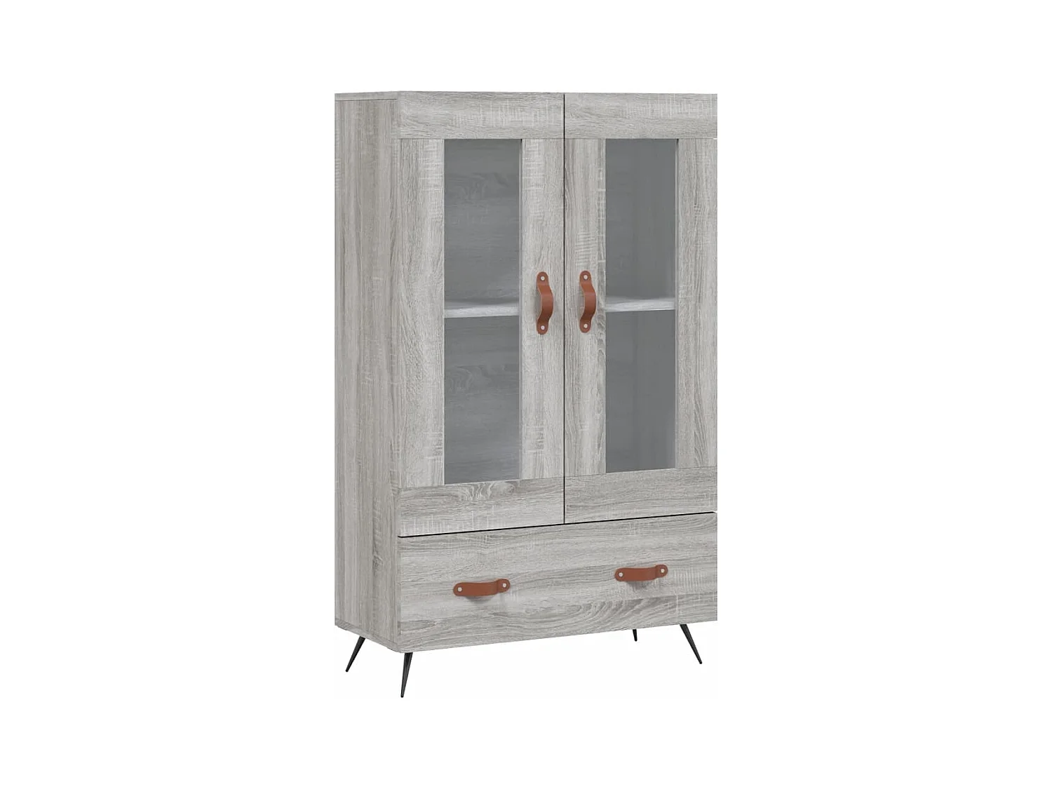 Buffet haut sonoma gris 69,5x31x115 cm bois d'ingénierie