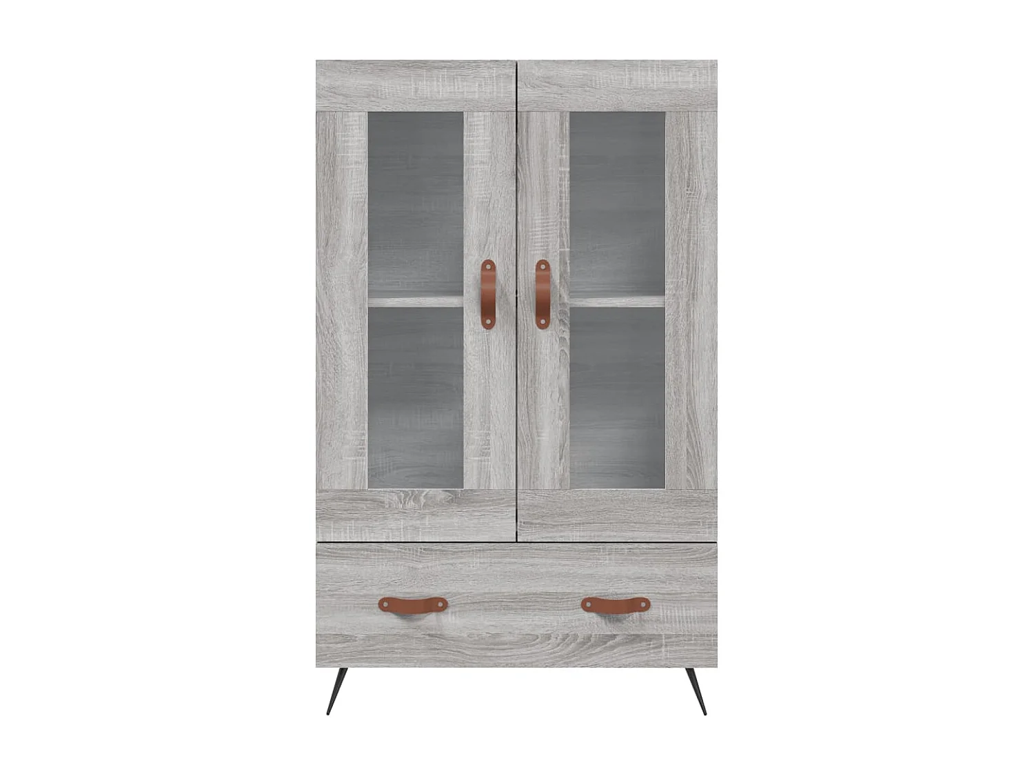 Buffet haut sonoma gris 69,5x31x115 cm bois d'ingénierie