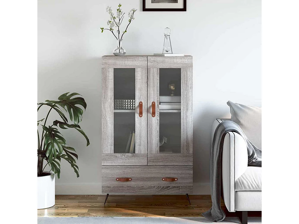 Highboard Grau Sonoma 69,5x31x115 cm Holzwerkstoff