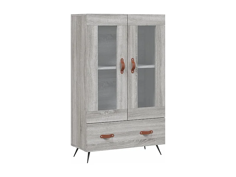 Buffet haut sonoma gris 69,5x31x115 cm bois d'ingénierie