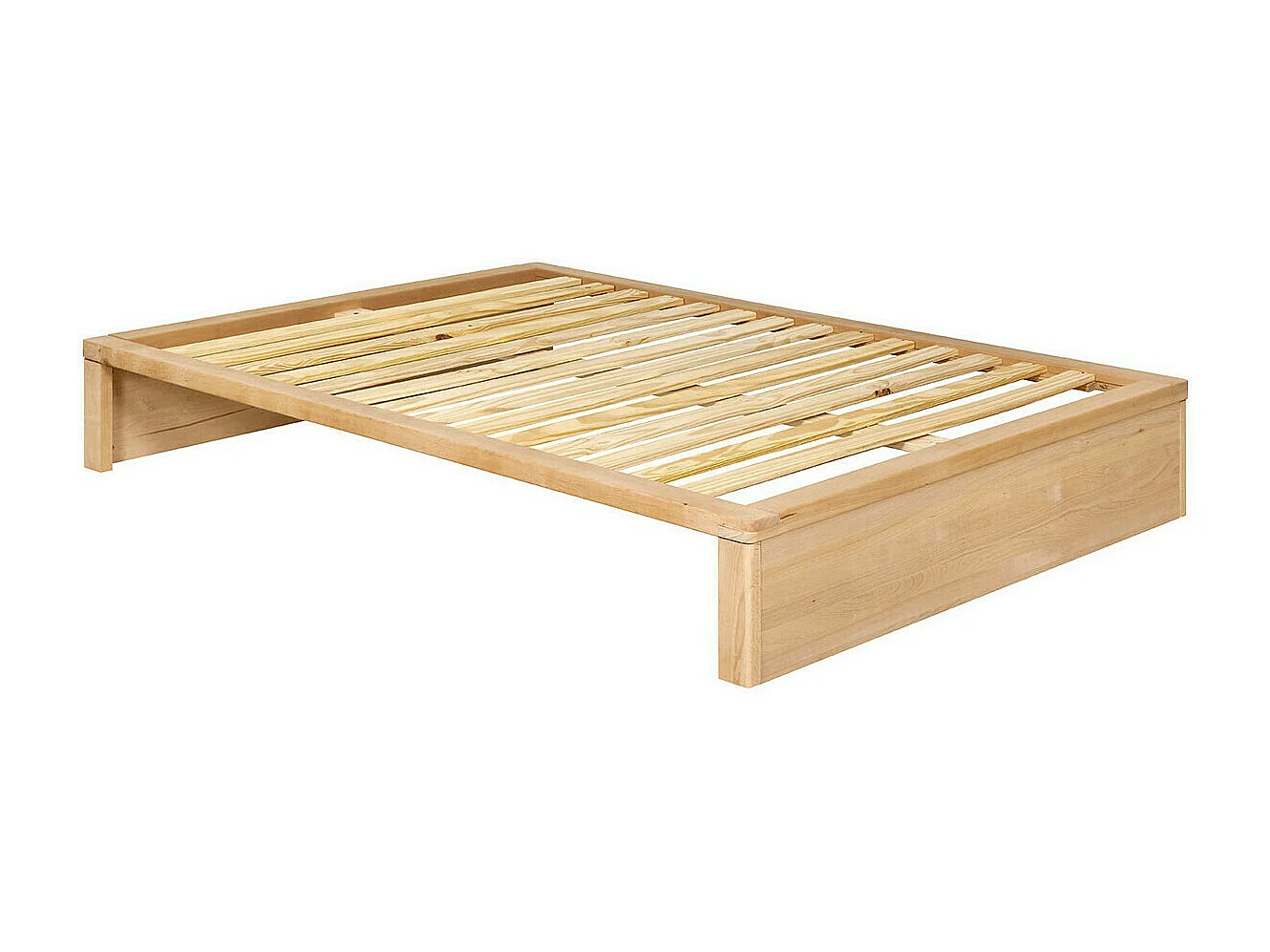 Pack lit avec 2 tiroirs 140x200 cm bois massif hêtre GASTON