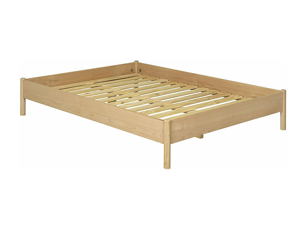 Pack lit avec matelas 140x190 cm bois massif hêtre ZENA
