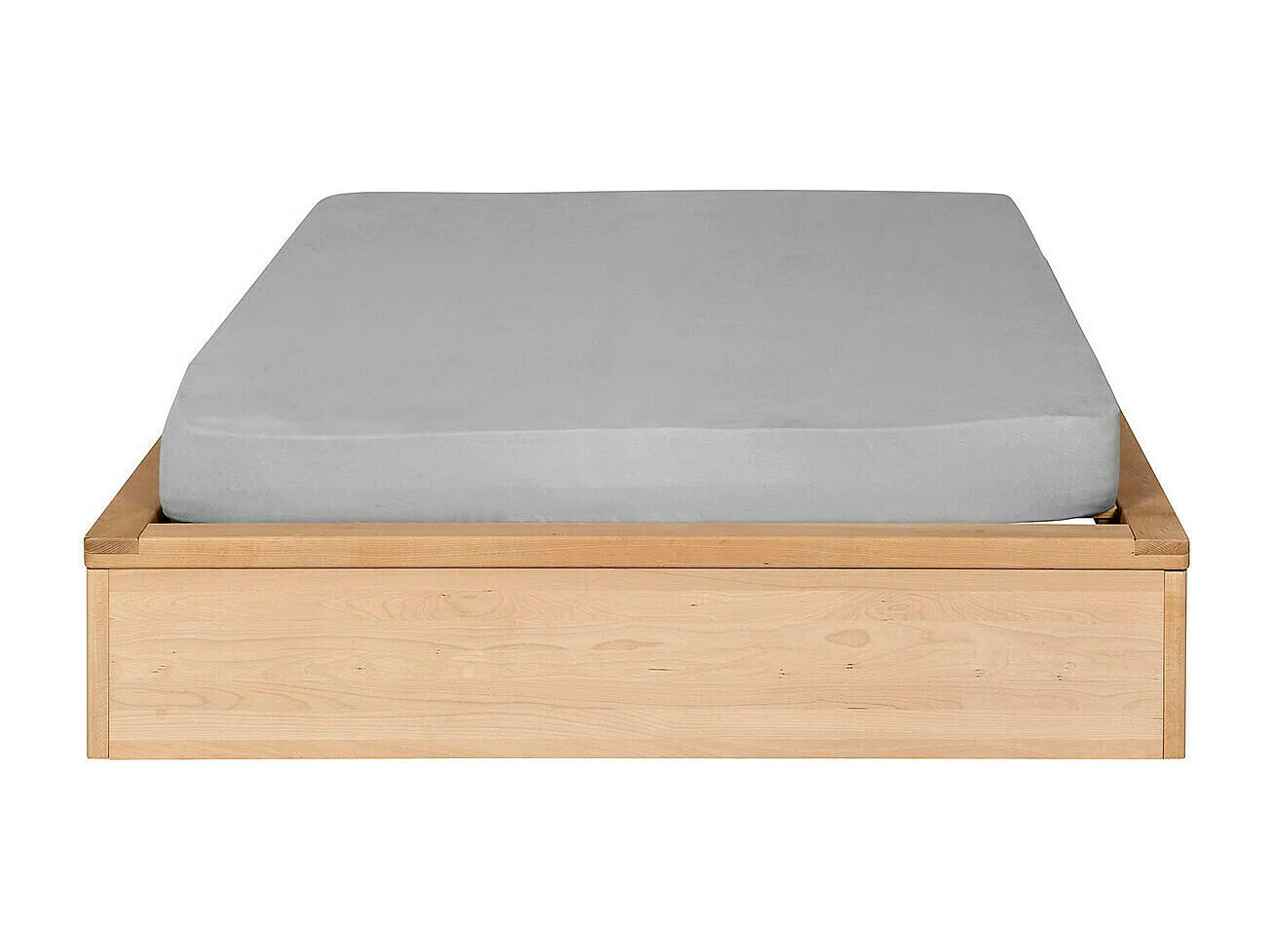 Lit 2 places 140x200 cm bois massif hêtre GASTON