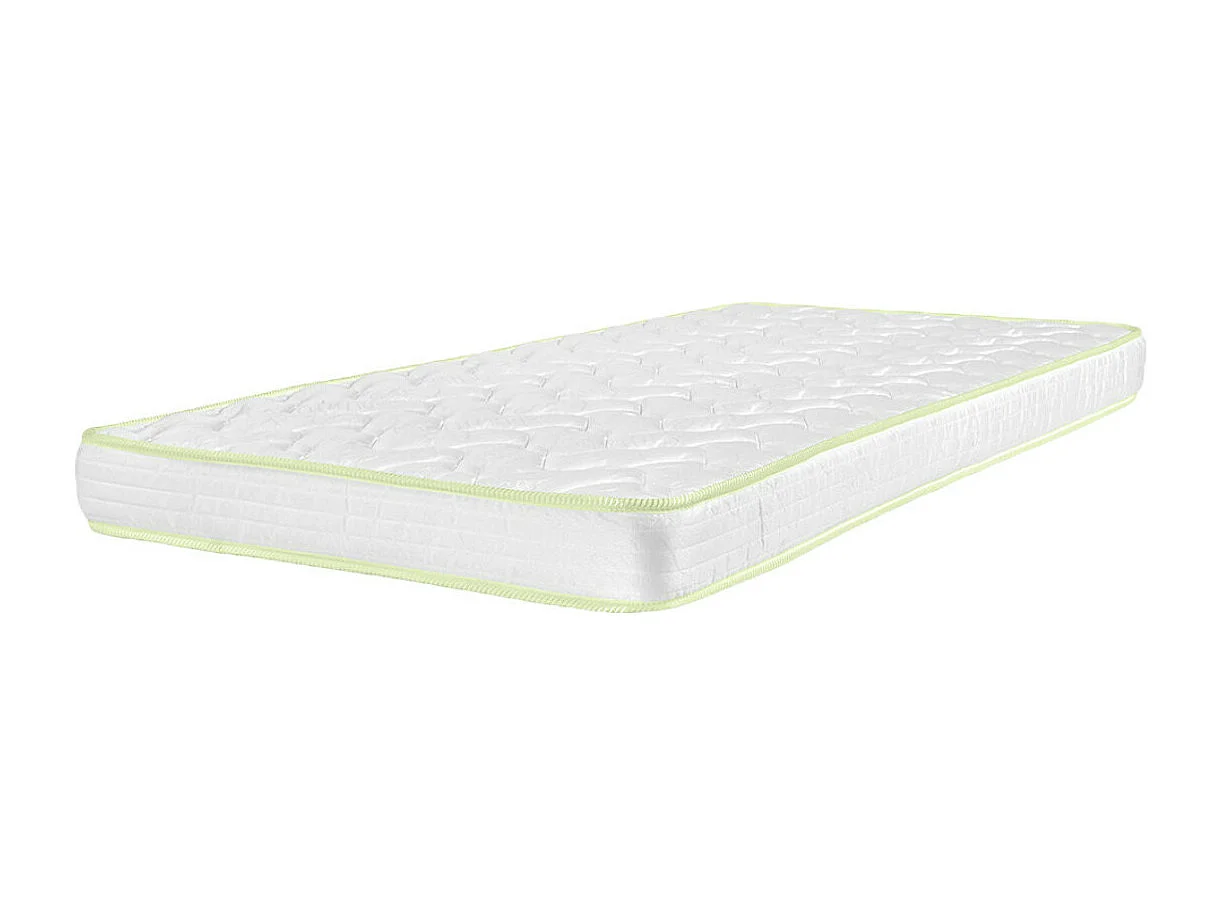 Lit enfant avec sommier gigogne 90x190 cm panneaux de fibres blanc NAIS
