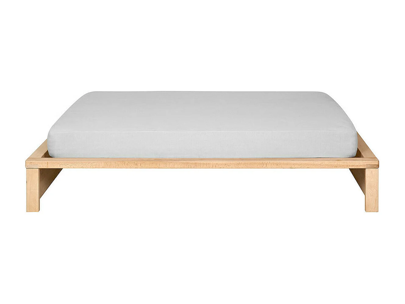 Pack lit avec matelas 120x200 cm bois massif hêtre GASTON