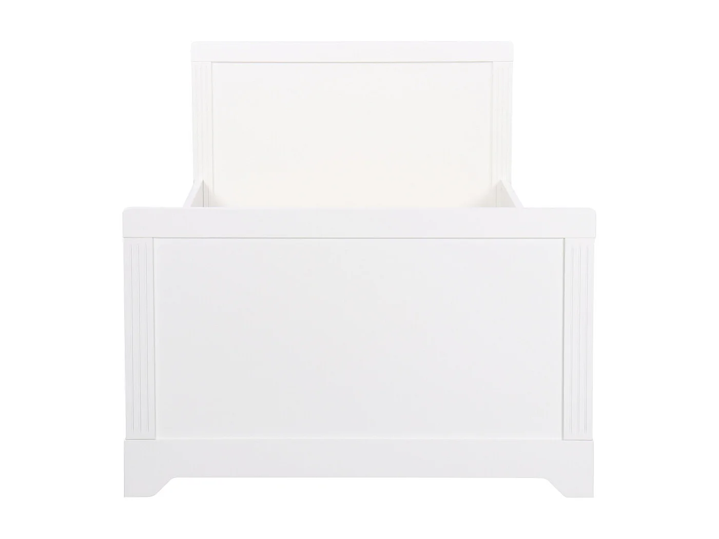 Lit enfant 90x190 cm bois massif blanc MONA