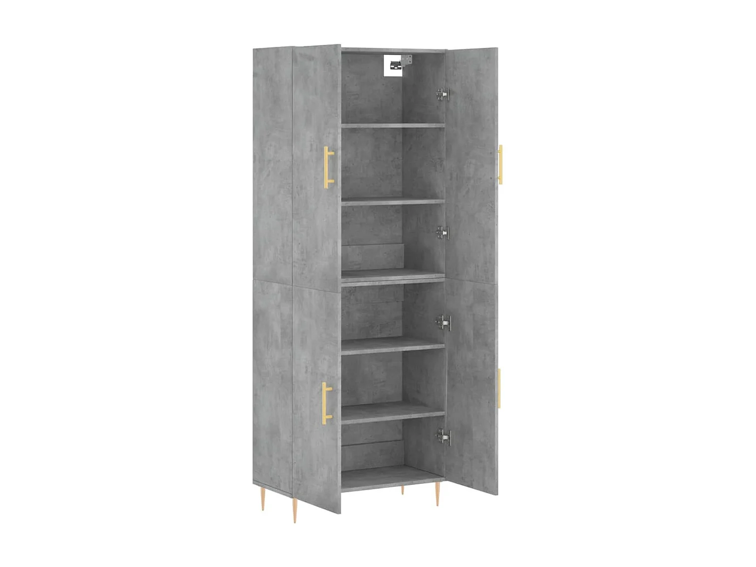 Highboard Betongrau 69,5x34x180 cm Holzwerkstoff
