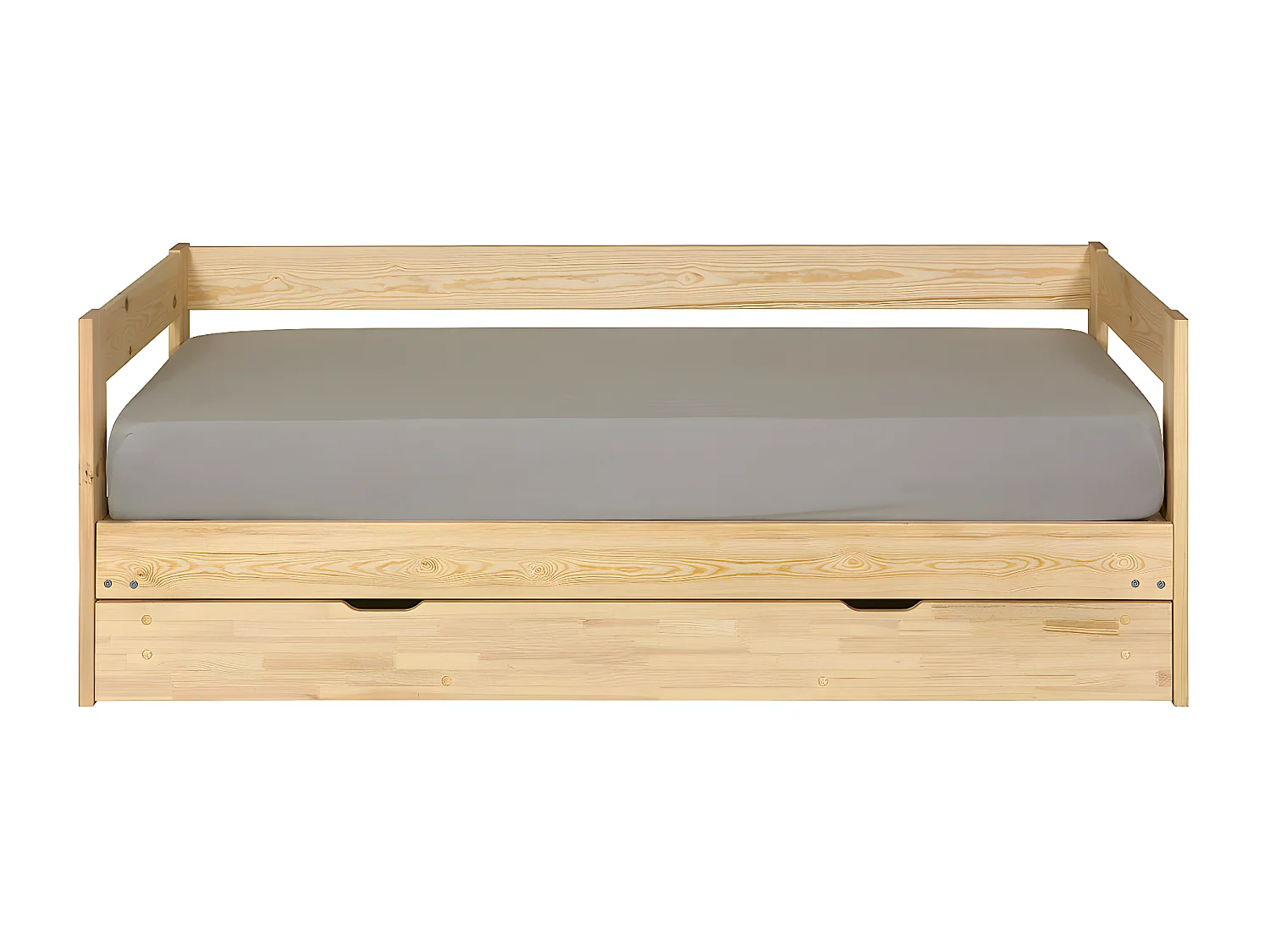 lit banquette gigogne avec tiroir 80x200 cm bois massif bois RAVI