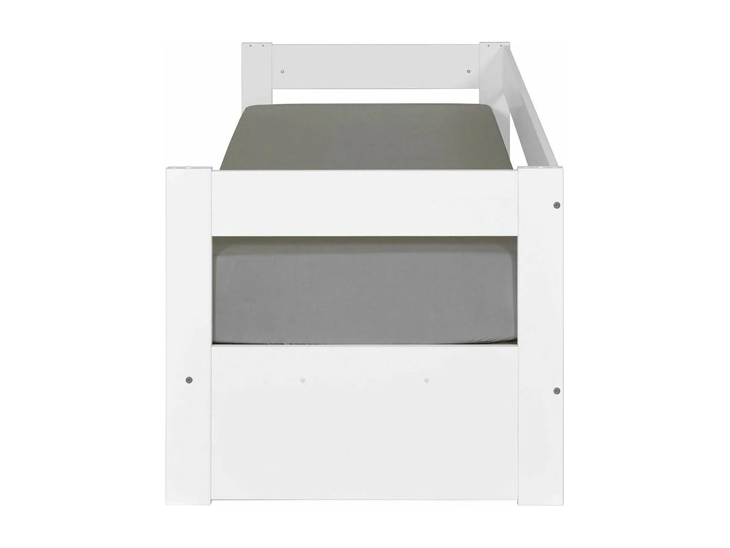 lit banquette gigogne avec tiroir 80x200 cm bois massif blanc RAVI