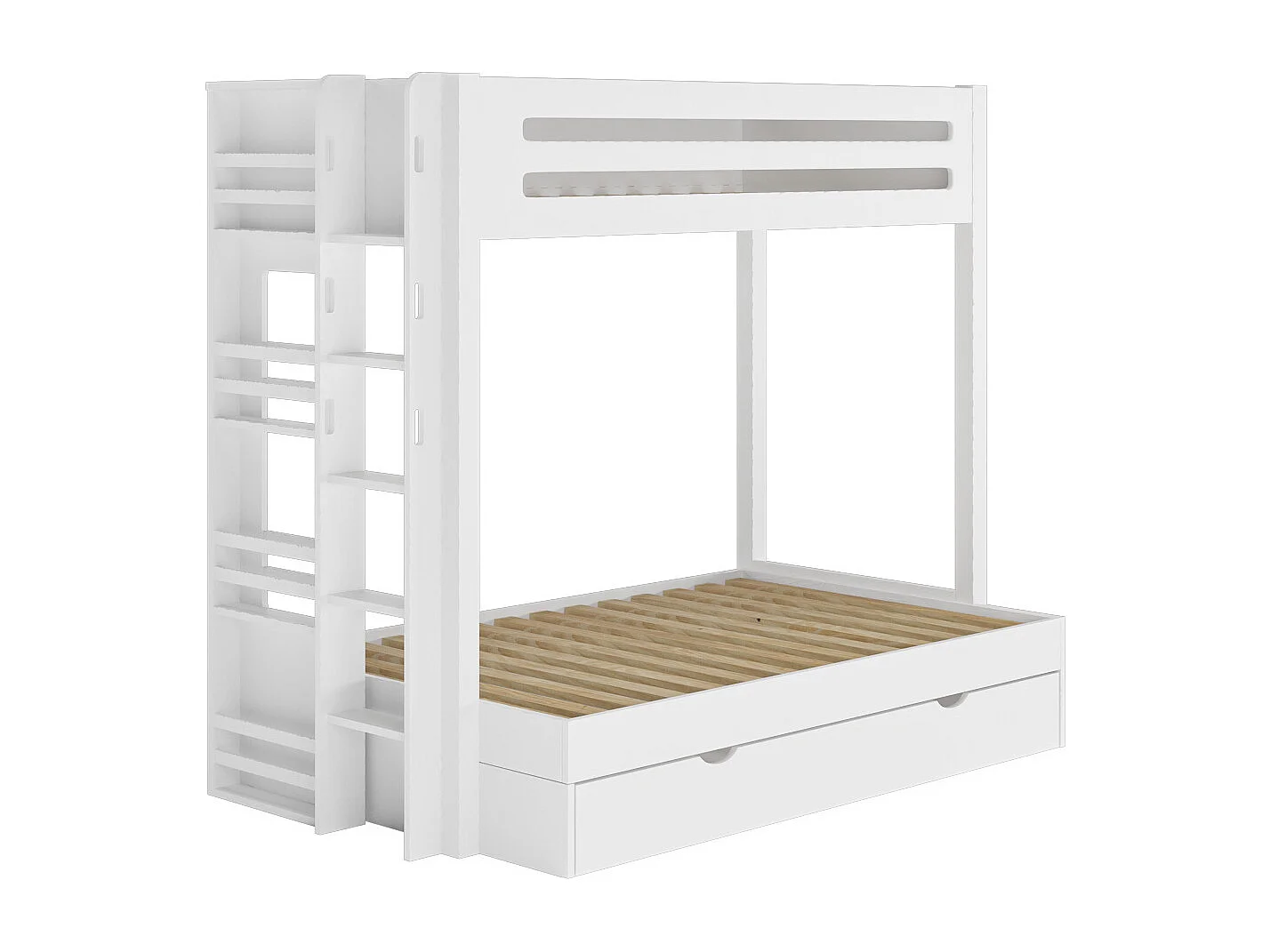 Lit superposé 4 places 120x190 cm bois massif blanc ISA