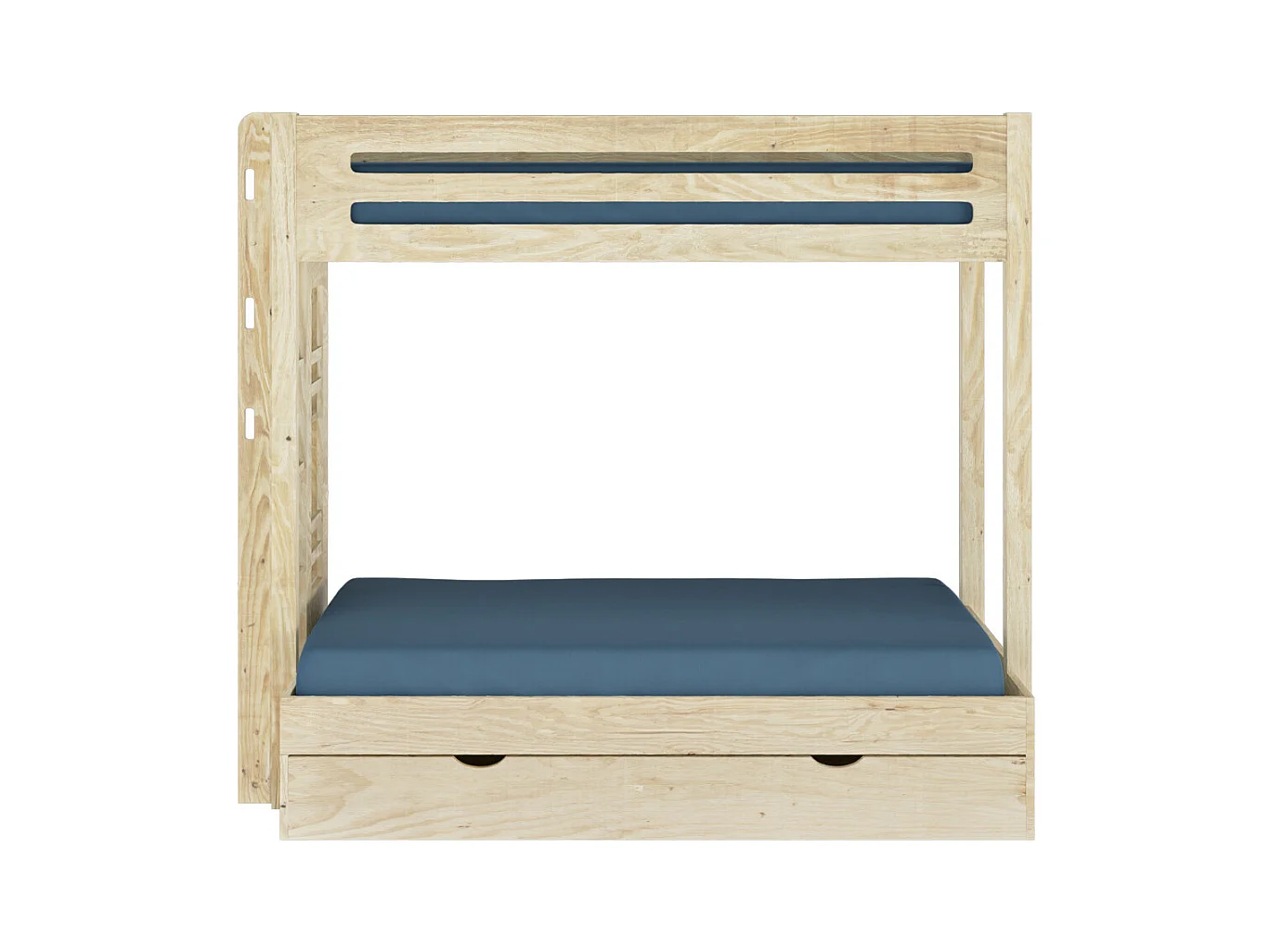 Lit superposé 4 places 120x190 cm bois massif bois naturel ISA