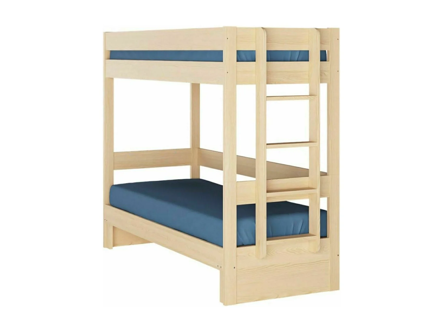 Pack lit superposé gigogne avec tiroir 80x200 cm bois massif bois naturel RAVI