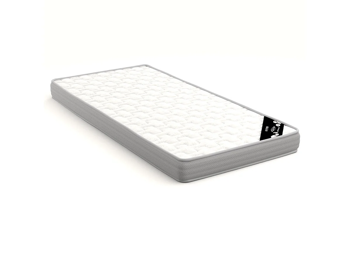 Pack lit superposé gigogne avec matelas 80x200 cm bois massif bois naturel RAVI