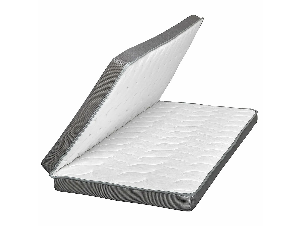 Pack lit superposé gigogne avec matelas 80x200 cm bois massif bois naturel RAVI