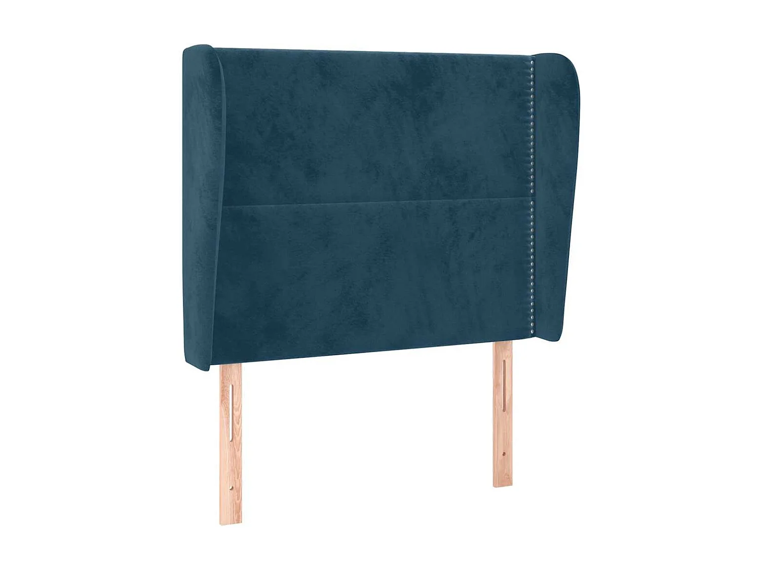 Testiera ad Orecchio Blu Scuro 103x23x118/128 cm in Velluto