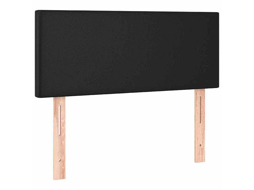 Hoofdbord LED 90x5x78/88 cm kunstleer zwart