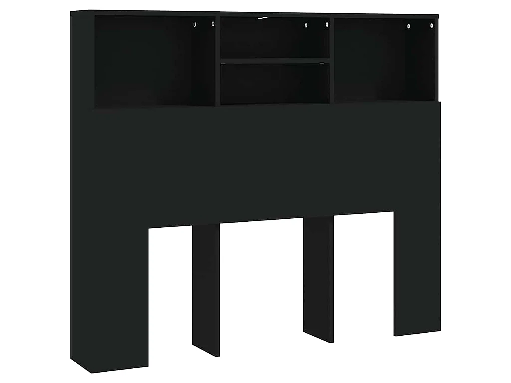 Hoofdbordkast 120x19x103,5 cm zwart