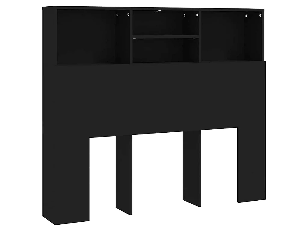 Armário de cabeceira 120x19x103,5 cm preto