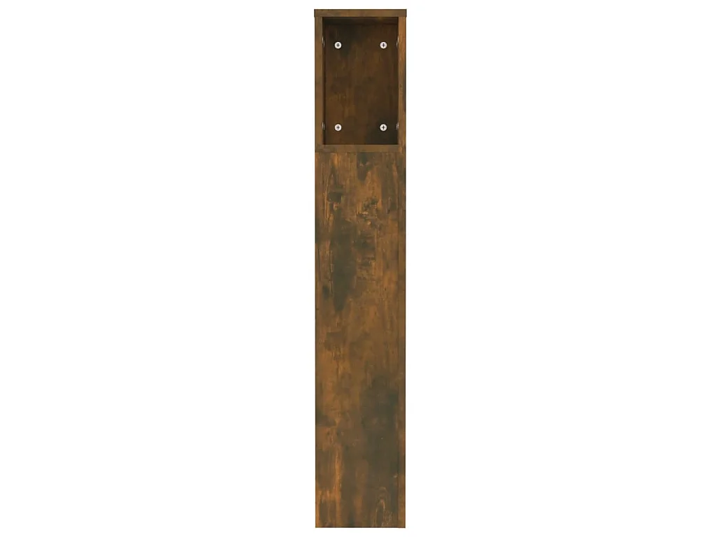 Armoire de tête de lit chêne fumé 120x18,5x102,5 cm