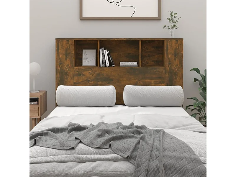 Hoofdbordkast 120x18,5x102,5 cm gerookt eikenkleurig