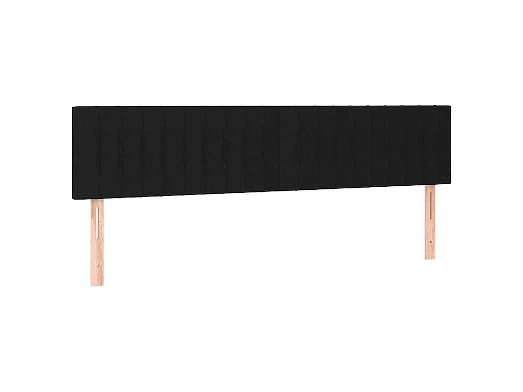 Cabeceiras preto 200x5x78/88 cm tecido