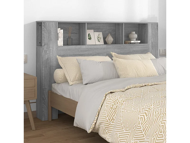 Armoire de tête de lit Sonoma gris 160x18,5x104,5 cm