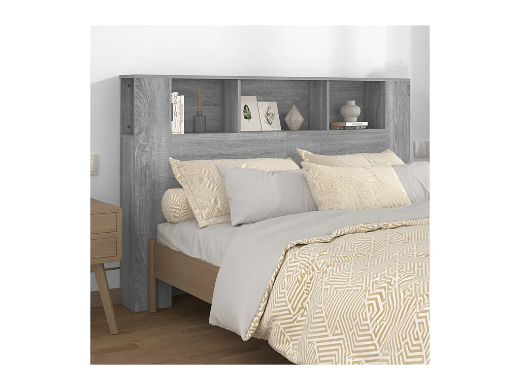 Armoire de tête de lit Sonoma gris 160x18,5x104,5 cm