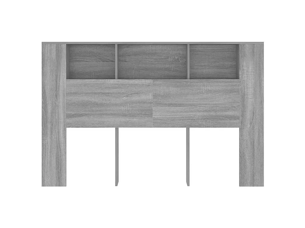 Testiera con Scomparti Grigio Sonoma 160x18,5x104,5 cm