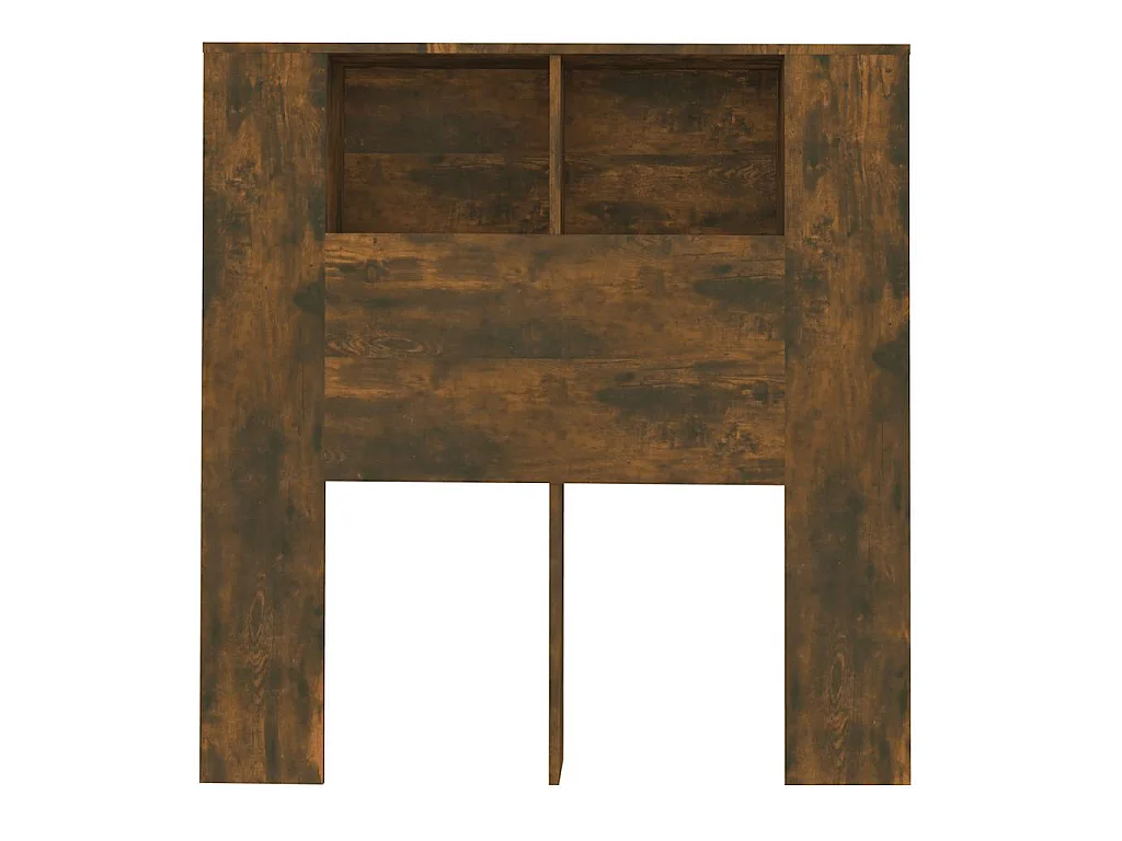 Kopfteil mit Ablagen Räuchereiche 100x18,5x102,5 cm