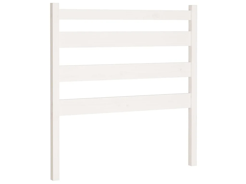 Testiera per Letto Bianca 106x4x100cm in Legno Massello di Pino