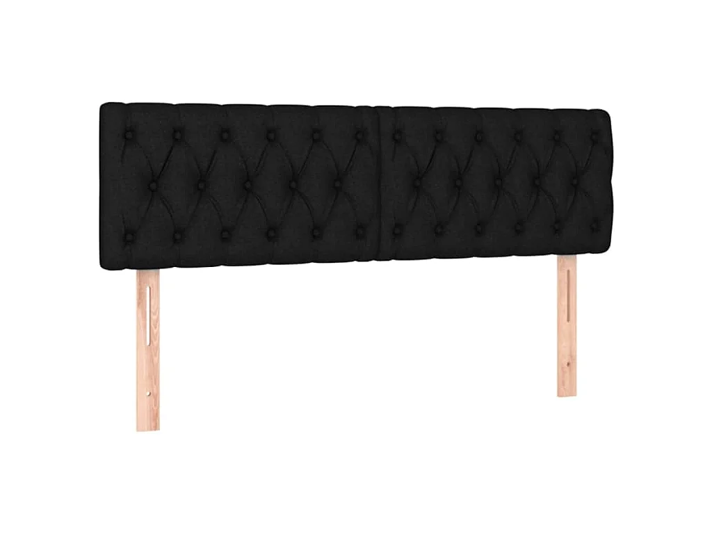 Têtes de lit Noir 160x7x78/88 cm Tissu