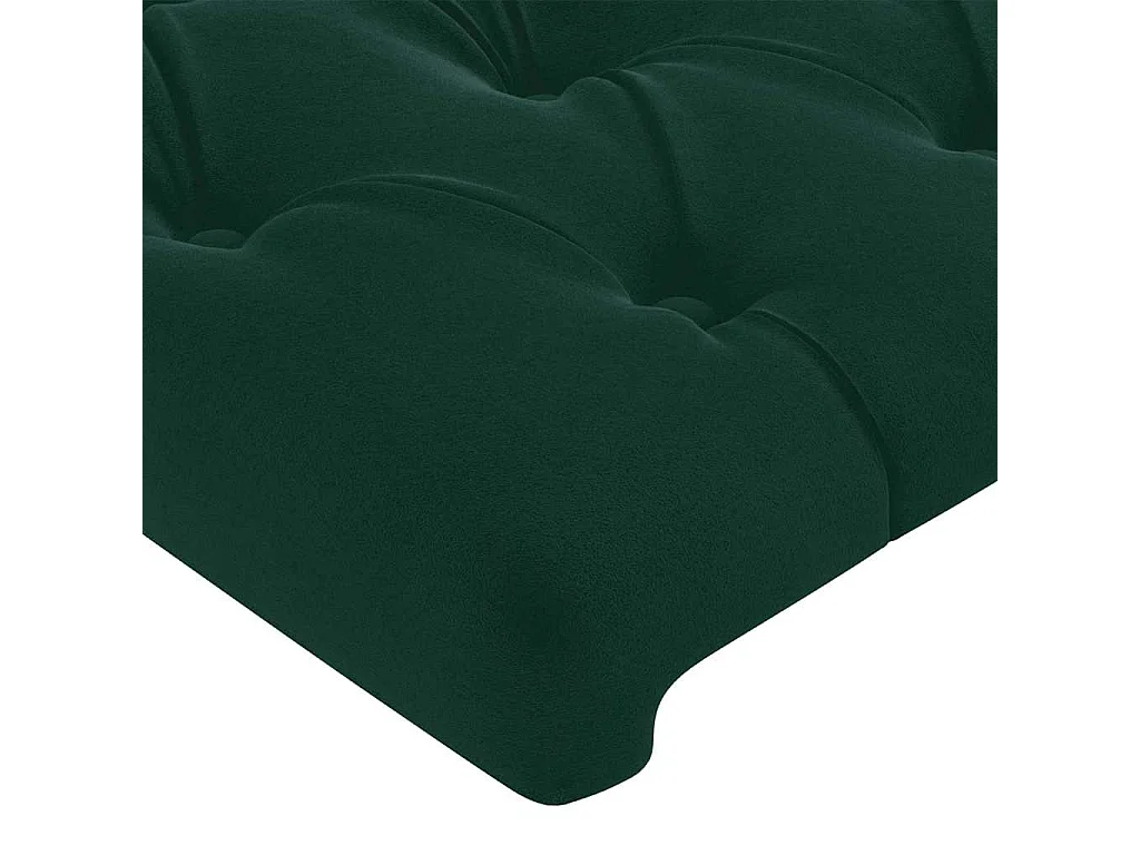 Tête de lit à LED Vert foncé 100x7x118/128 cm Velours