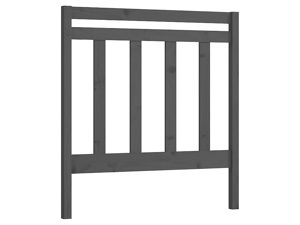 Tête de lit Gris 81x4x100 cm Bois massif de pin