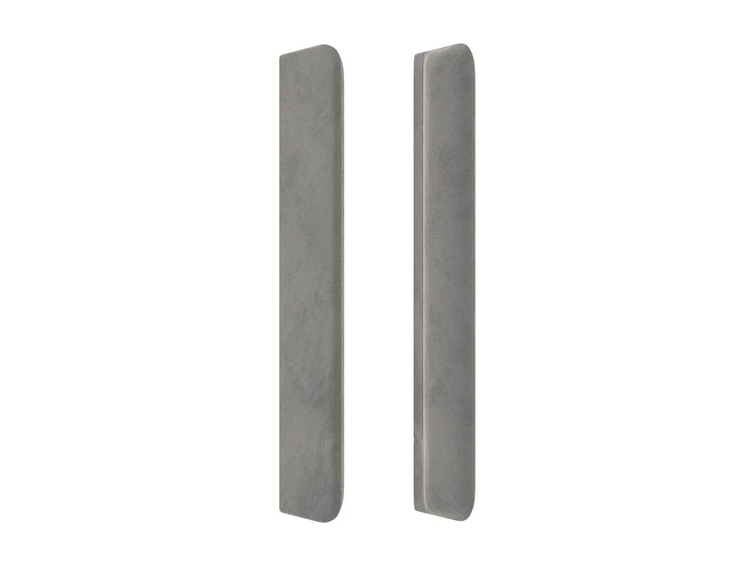 Tête de lit avec oreilles Gris clair 103x16x118/128 cm Velours