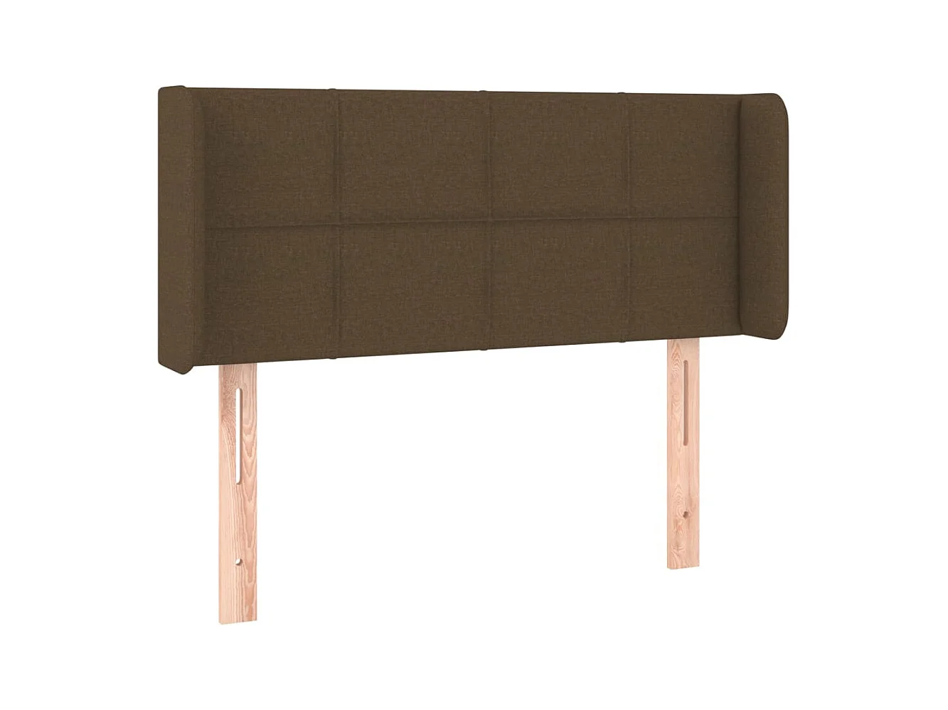 Tête de lit avec oreilles Marron Foncé 93x16x78/88 cm Tissu