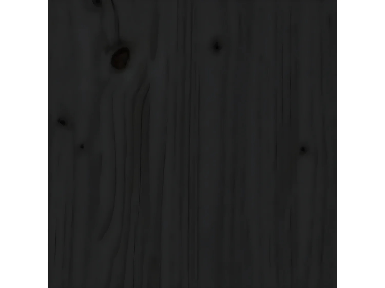 Testiera per Letto Nera 186x4x100 cm in Legno Massello di Pino