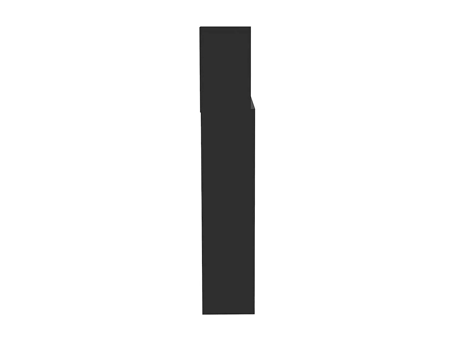 Armoire de tête de lit Noir 200x19x103,5 cm