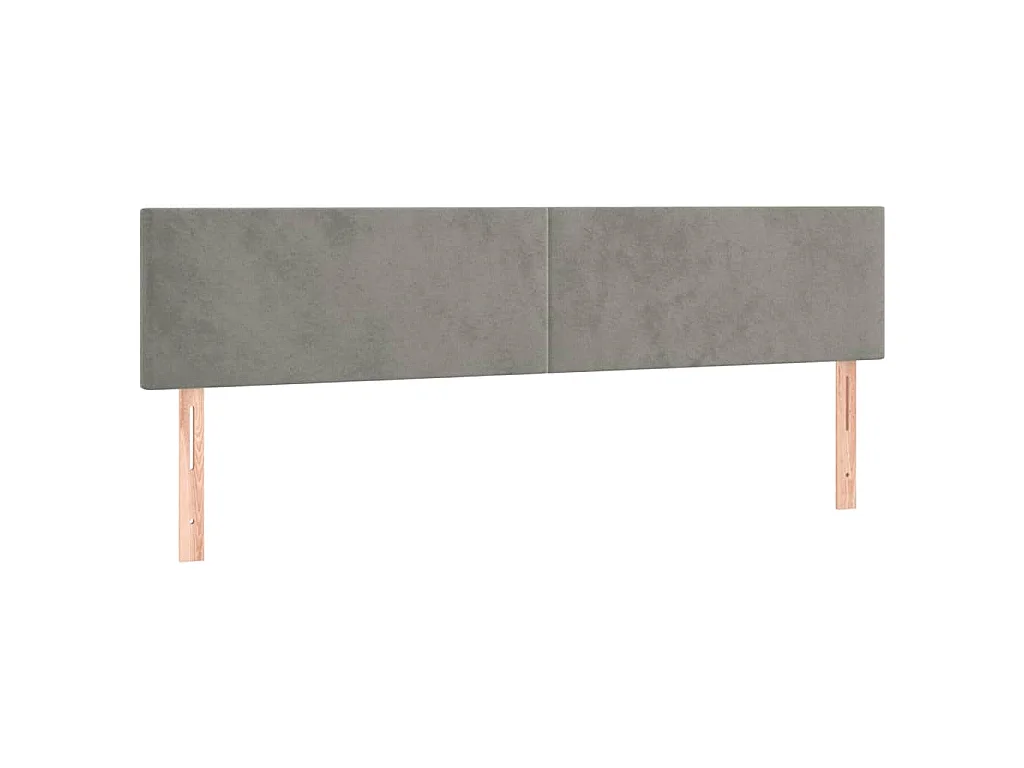 Têtes de lit Gris clair 200x5x78/88 cm Velours
