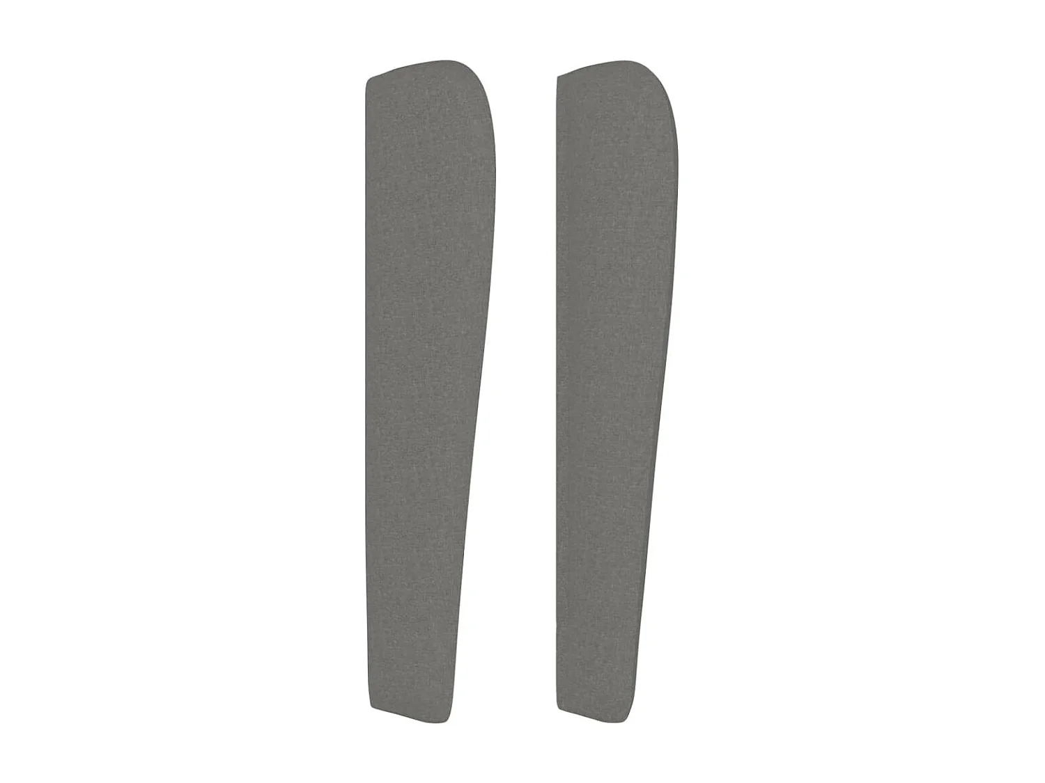 Tête de lit avec oreilles Gris foncé 93x23x118/128 cm Tissu