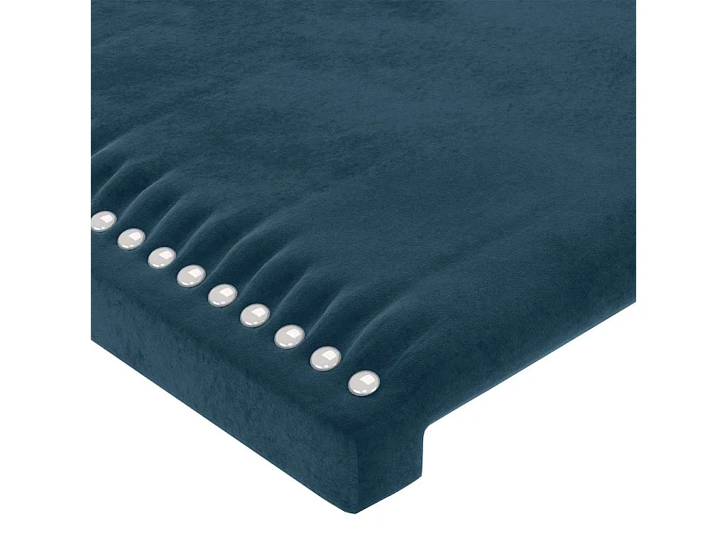 Tête de lit à LED Bleu foncé 100x5x118/128 cm Velours