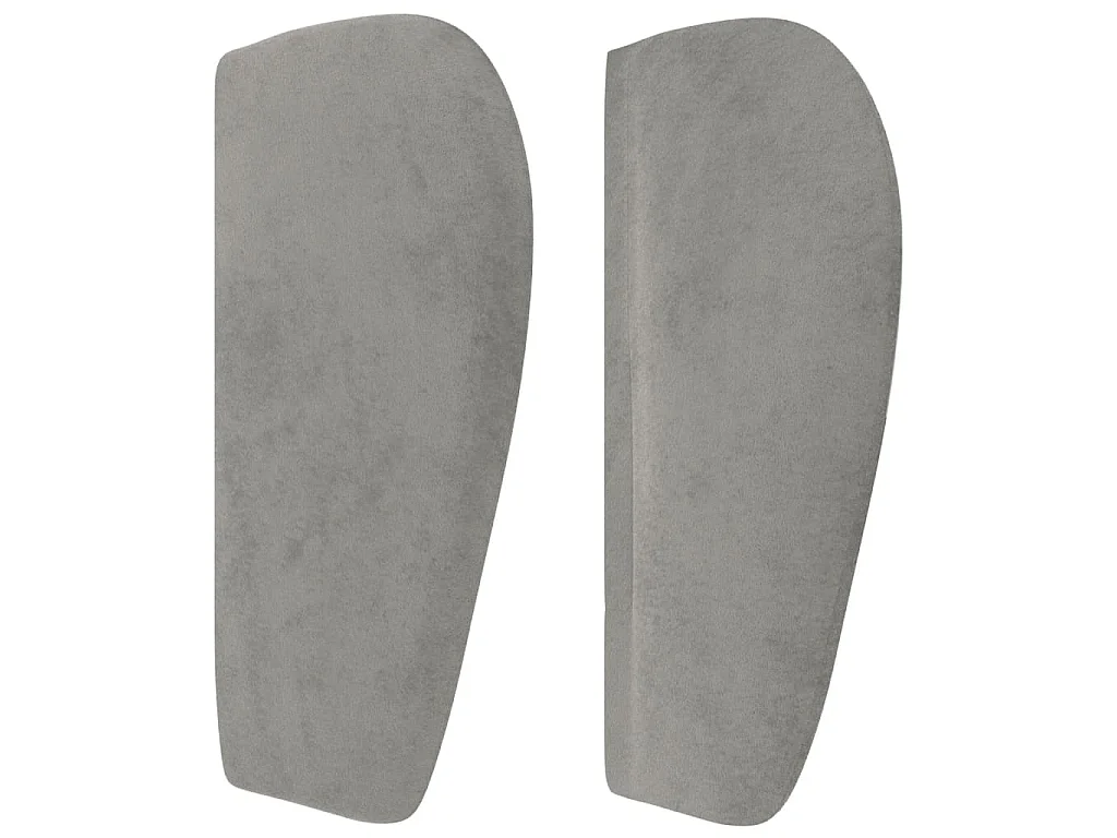 Tête de lit avec oreilles Gris clair 93x23x78/88 cm Velours