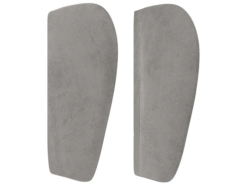 Tête de lit avec oreilles Gris clair 93x23x78/88 cm Velours