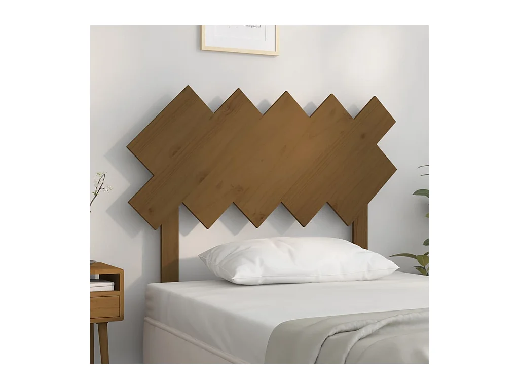 Tête de lit Marron miel 104x3x80,5 cm Bois massif de pin